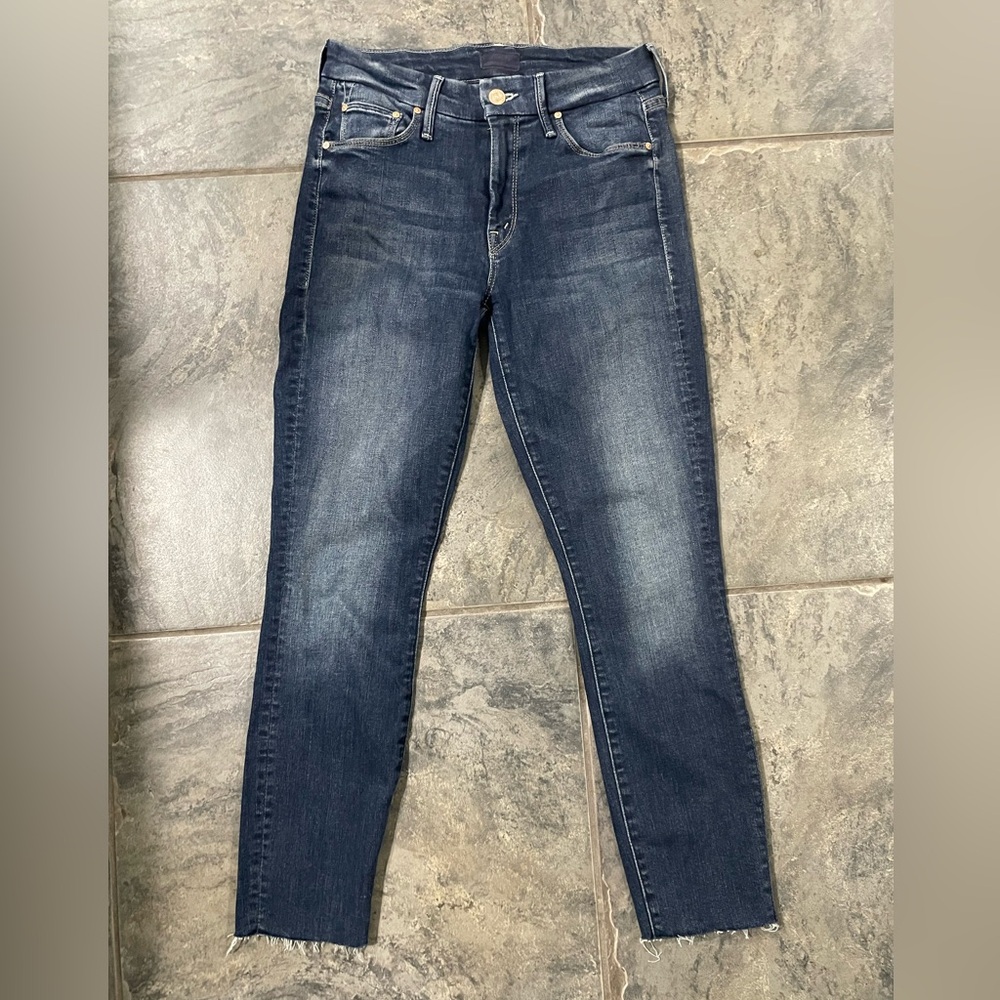 MOTHER The Looker Crop On the Edge Jeans Sz 25